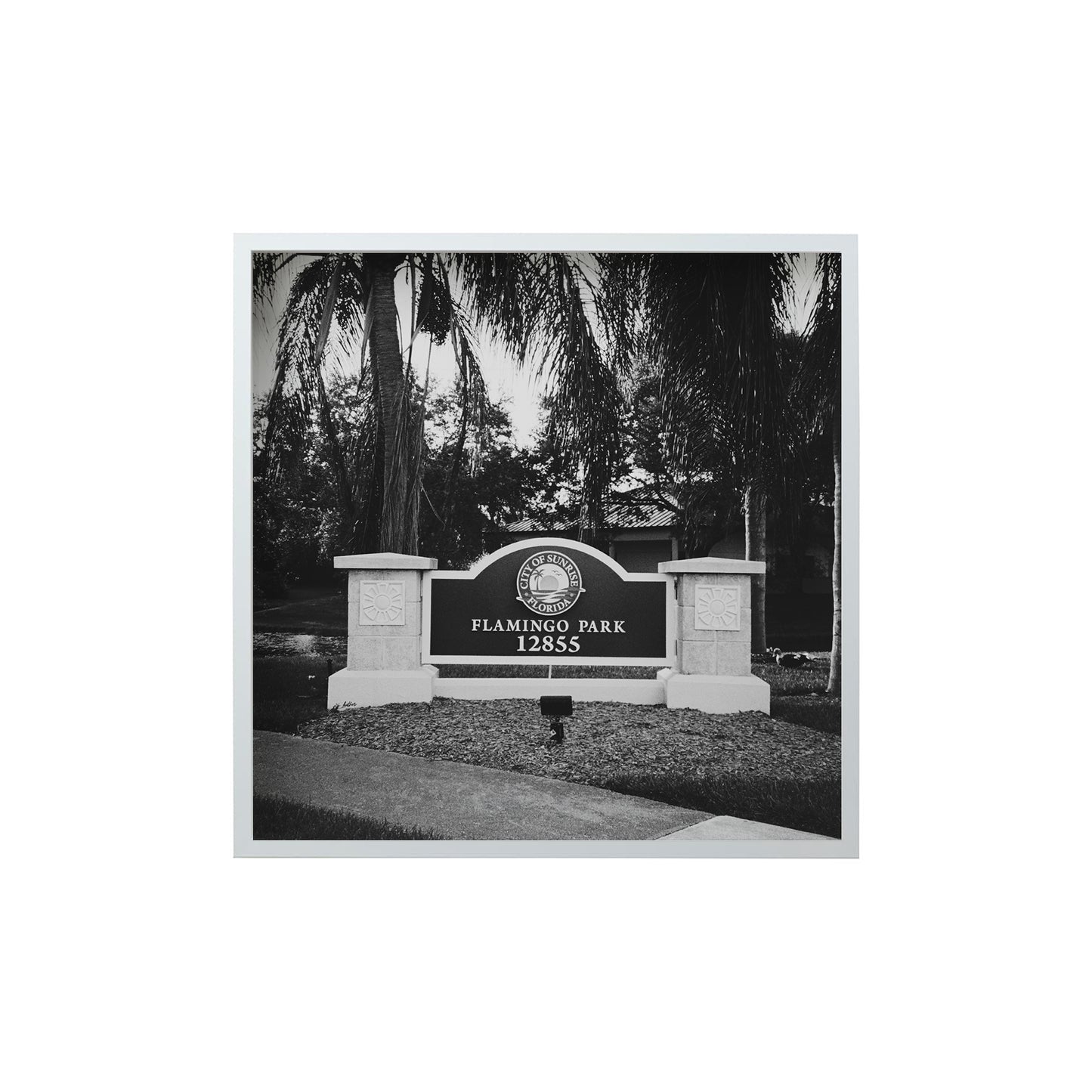 Square Signature Landmark Photograph Prints (B&W)