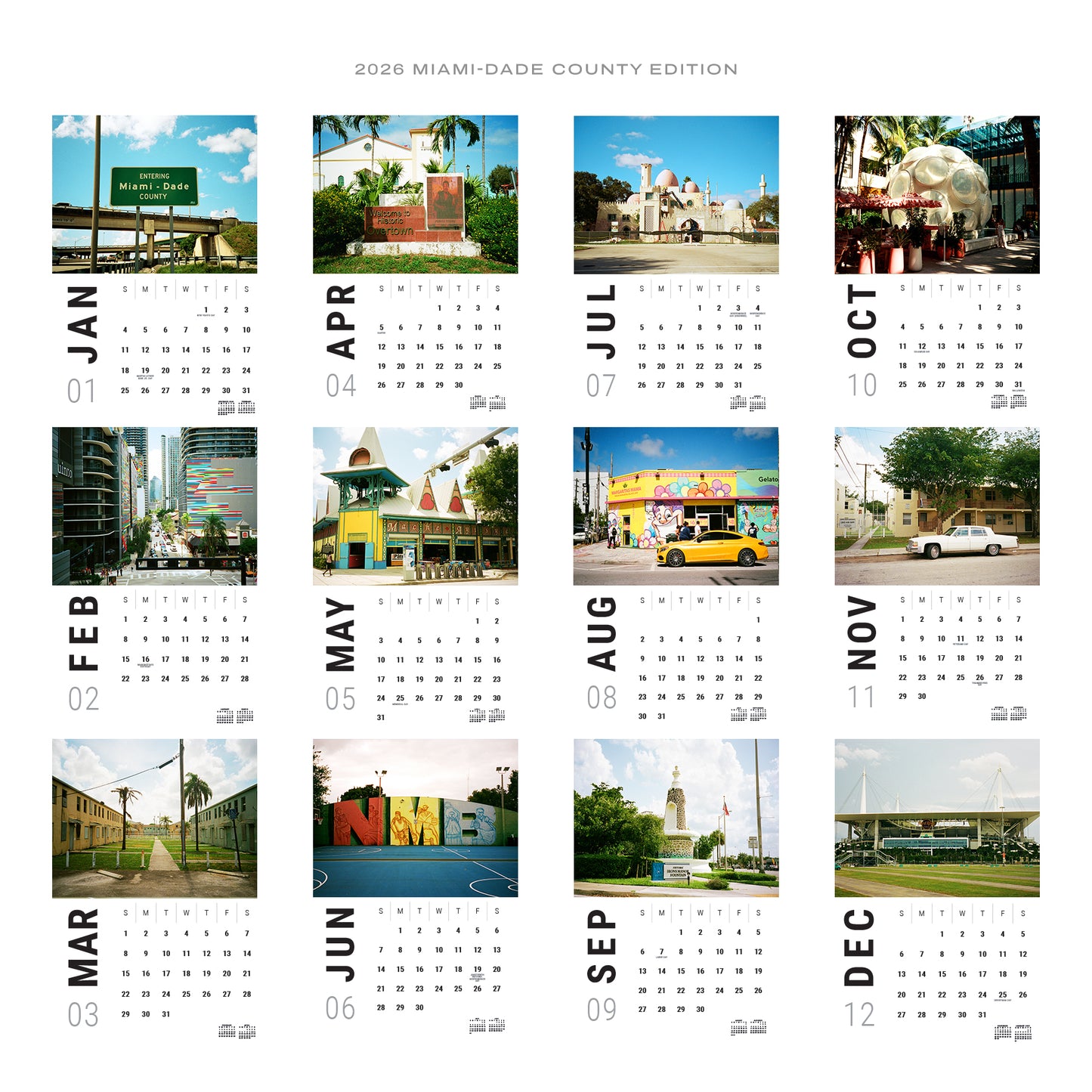 Miami-Dade County 2026 Calendar